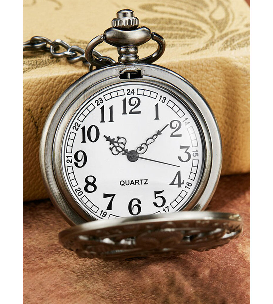 YouBella Pocket Watch Pendant with Chain for Husband Unique Memorable Gift Dual Purpose Stainless Steel Clock for Men (YBWATCH_0028)